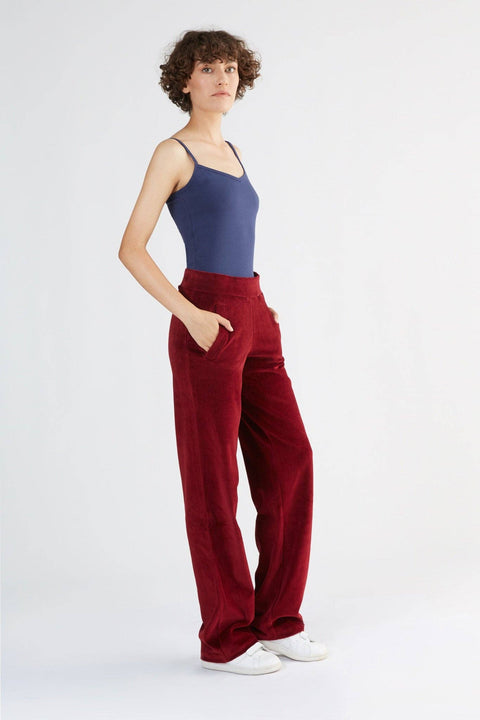 Organic Soft Fleece Straight Cut Sweatpants: Womens