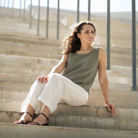 Linen Tank Top: Womens