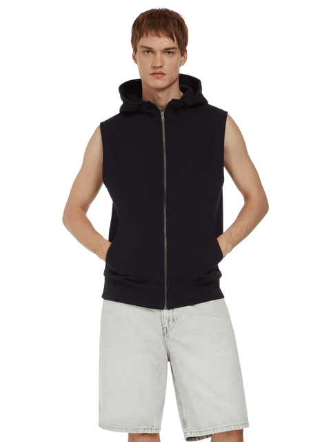 Organic Sleeveless Hoodie: Unisex