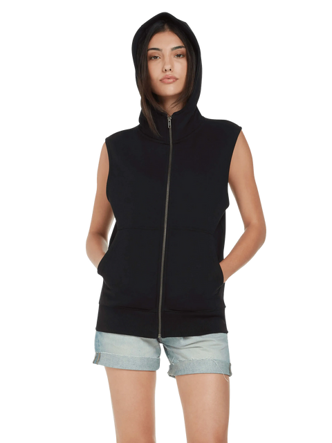 Organic Sleeveless Hoodie: Unisex