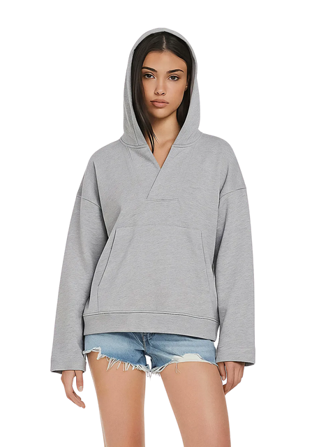 Organic V-neck Hoodie: Womens