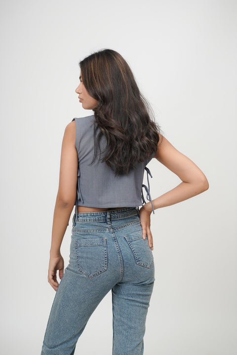 Organic Cotton Adjustable Side Vest: Womens