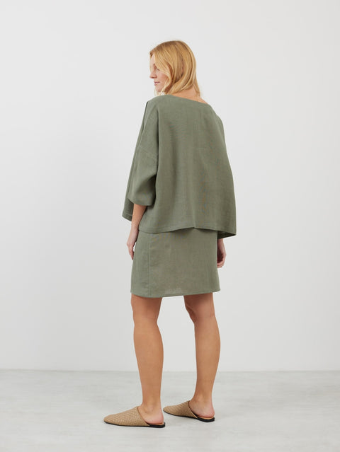 Linen Loose Long Sleeve Top