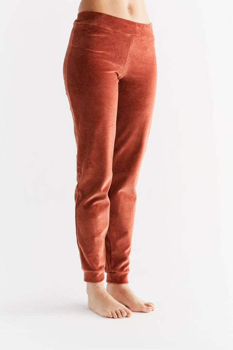 Organic Soft Fleece Cuffed Sweatpants: Womens