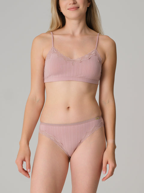 Organic Ribbed Briefs: Womens