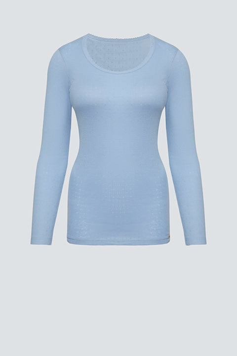 Organic Cotton Breathable Long Sleeve Undershirt: Womens