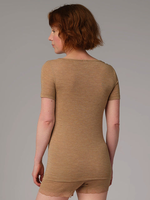 Marino Wool/Silk V-Neck: Womens