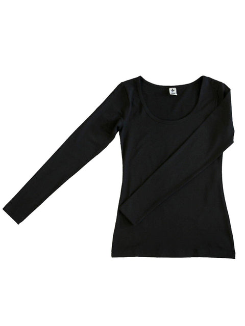 Organic Stretch Long Sleeve T-shirt: Womens