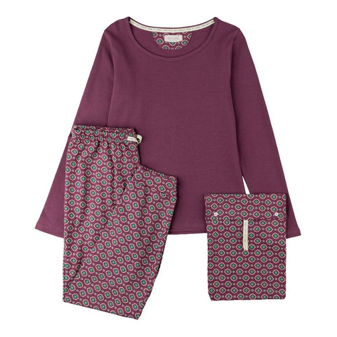 Fairtrade Organic Long Sleeve Pyjama Set with Bag (Patterned)