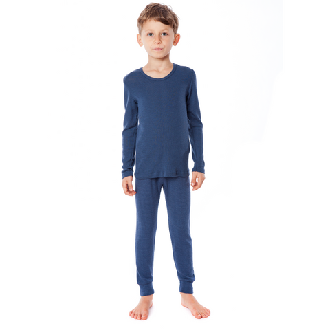 Organic Wool & Silk Long Sleeve T-shirt: Kids