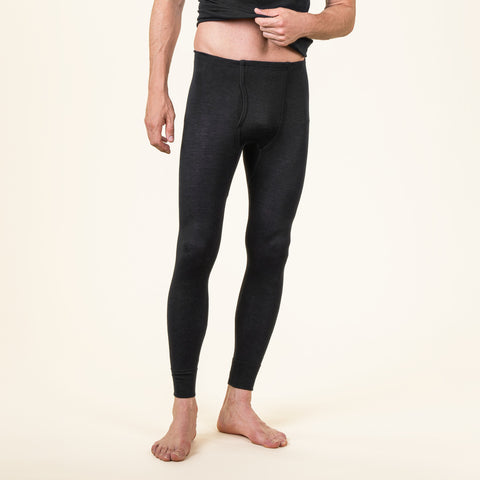 Organic Wool & Silk Long Johns: Mens