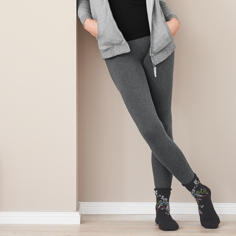 Organic Stretch Fleece Leggings: Womens