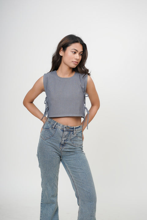 Organic Cotton Adjustable Side Vest: Womens