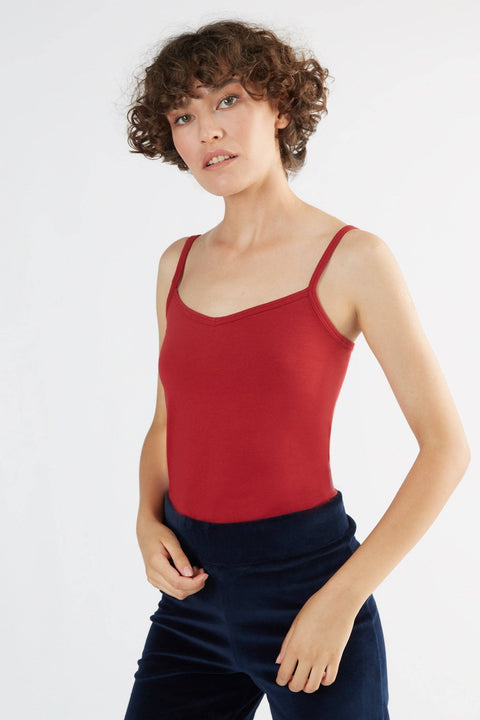 Organic Stretch Vest with Spaghetti Straps: Womens