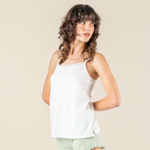 Organic Cotton Night Vest: Womens