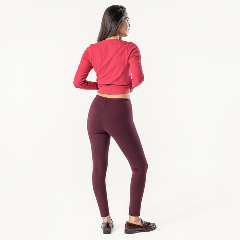 Organic Stretch Fleece Leggings: Womens