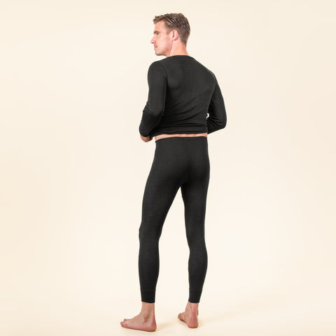 Organic Wool & Silk Long Johns: Mens