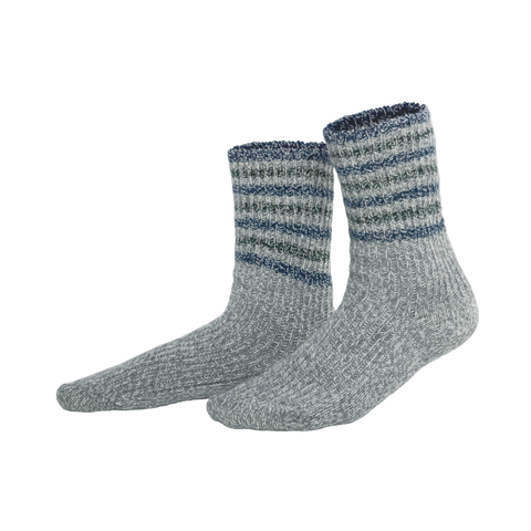 Organic Wool & Cotton Striped Socks