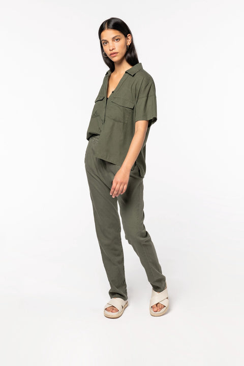 Tencel Oversized Shirt: Womens