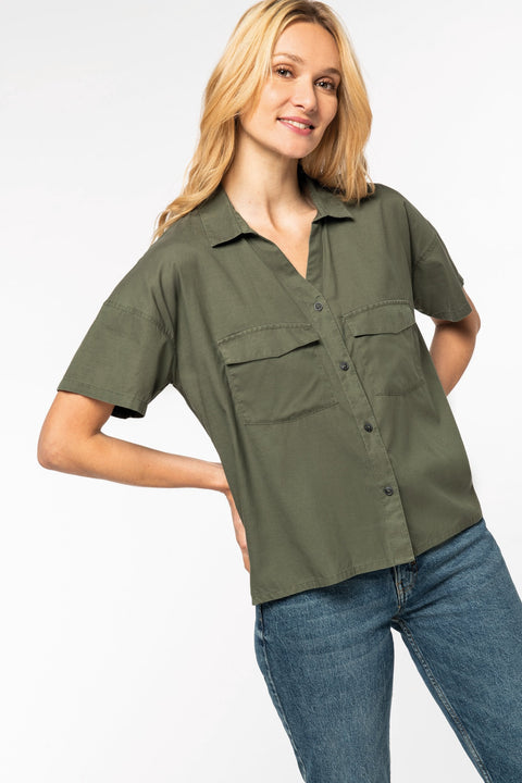 Tencel Oversized Shirt: Womens