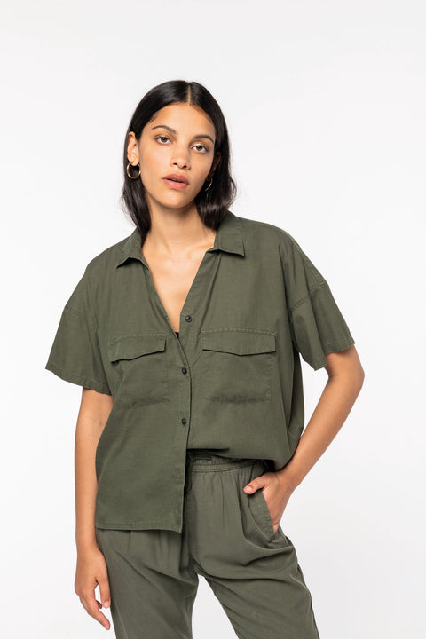 Tencel Oversized Shirt: Womens