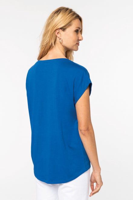 Organic Oversized V-neck T-shirt: Womens