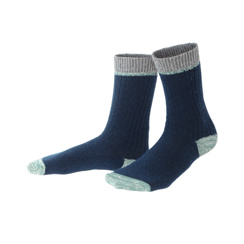 Organic Wool & Cotton Socks Two Tone