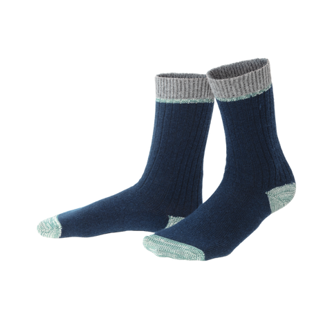 Organic Wool & Cotton Socks Two Tone