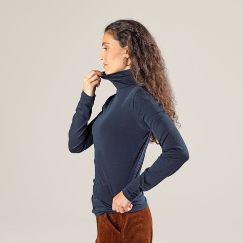 Organic Cotton Turtleneck T-shirt: Womens