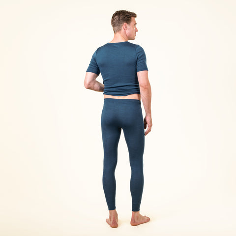 Organic Wool & Silk Long Johns: Mens