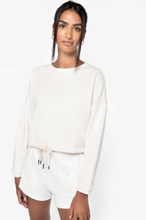 Organic Oversized Cropped Sweatshirt: Womens