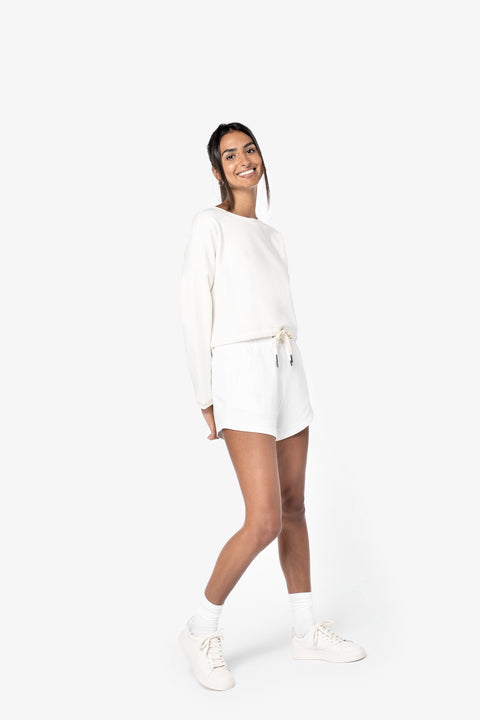 Organic Oversized Cropped Sweatshirt: Womens