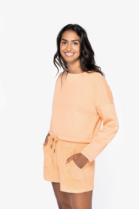 Organic Oversized Cropped Sweatshirt: Womens