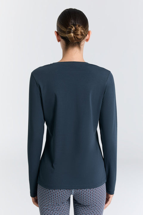 Organic Stretch Long Sleeve V-neck: Womens
