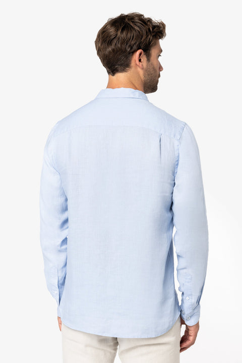 Linen Long Sleeve Shirt: Mens