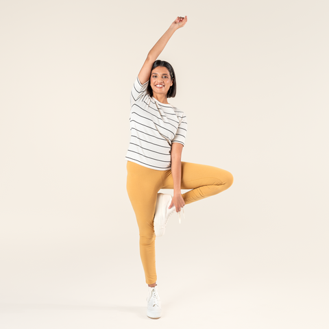 Organic Cotton Stretch Leggings: Womens