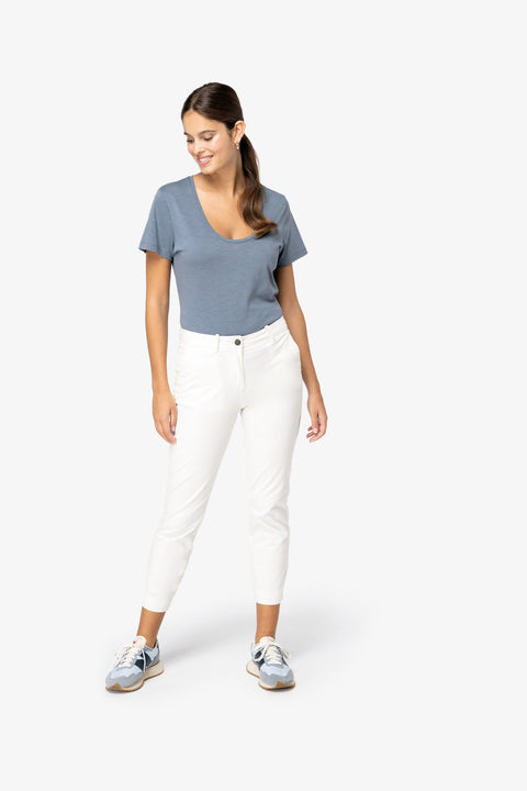 Organic Ladies 7/8 Chino Trousers