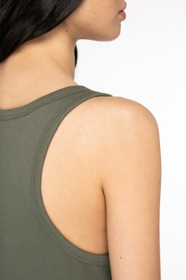 Organic Cotton Ribbed Tank Top: Womens