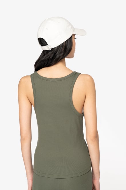 Organic Cotton Ribbed Tank Top: Womens