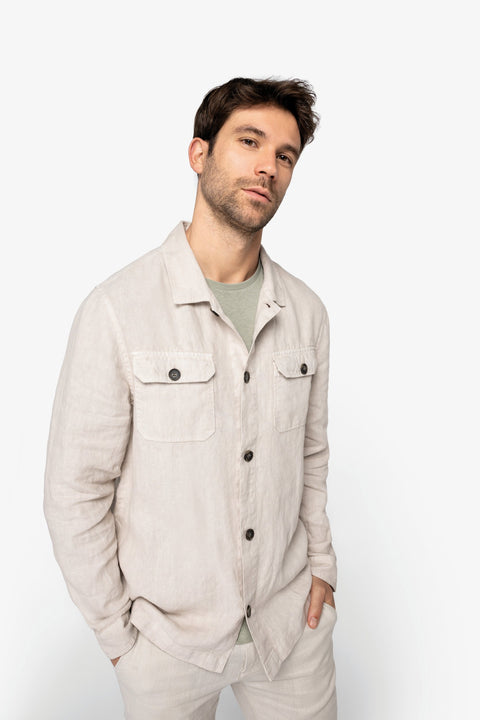 Native Spirit  Linen Washed Overshirt