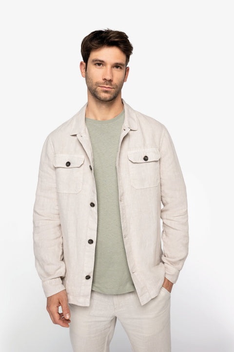 Native Spirit  Linen Washed Overshirt