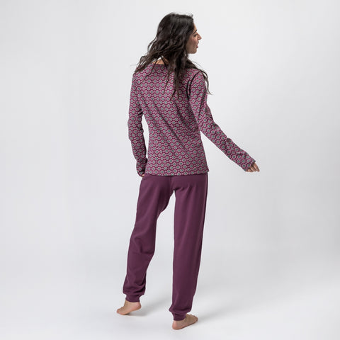 Fairtrade Organic Long Sleeve Pyjama Set with Bag (Patterned)