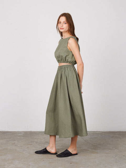 Linen Long Skirt
