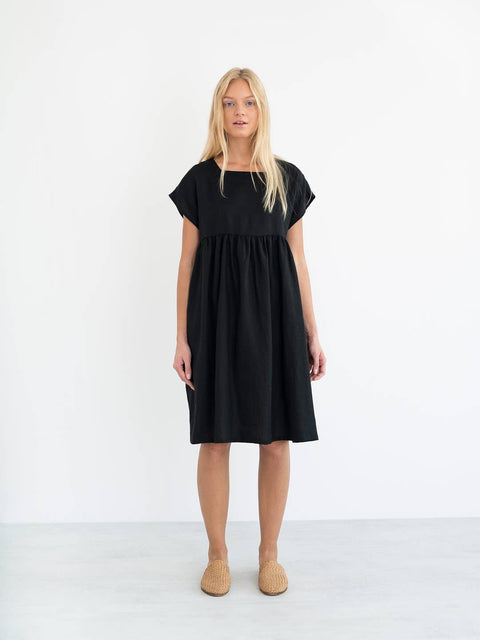 Linen Relaxed Fit Dress: Womens