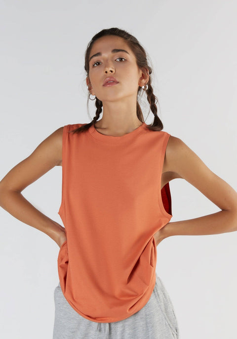 Tencel High-Neck Active Vest Top: Womens