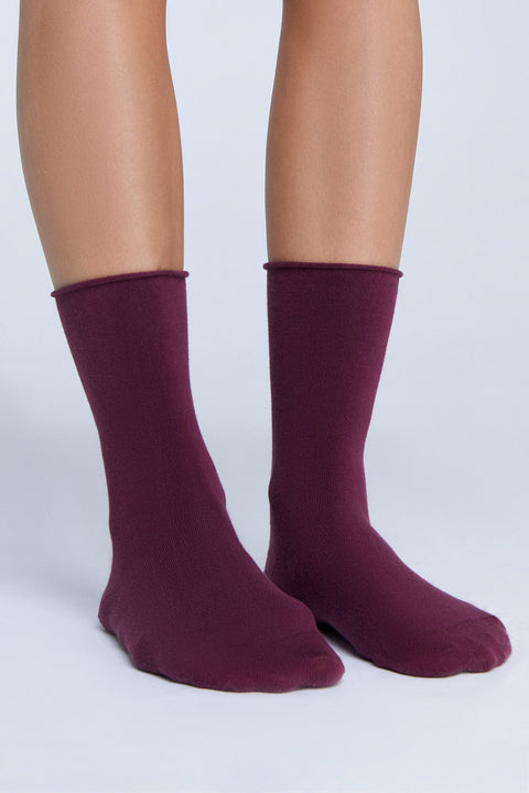 Organic Rolled Cuff Socks: 6 Pack
