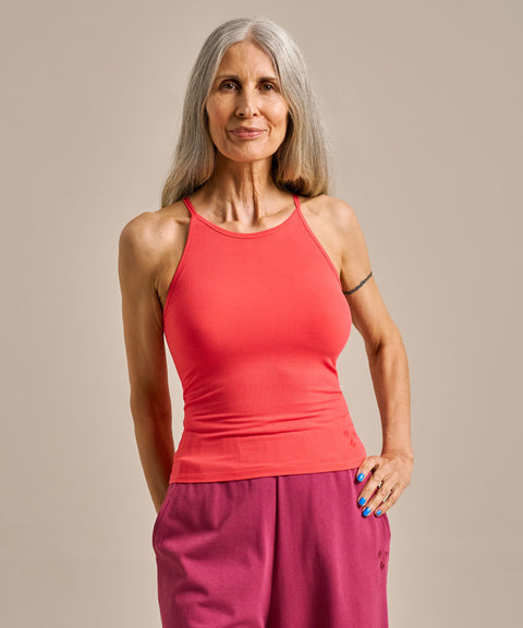 Bamboo High Neck Support Vest: Womens