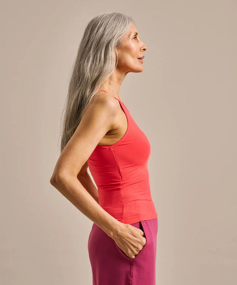 Bamboo High Neck Support Vest: Womens