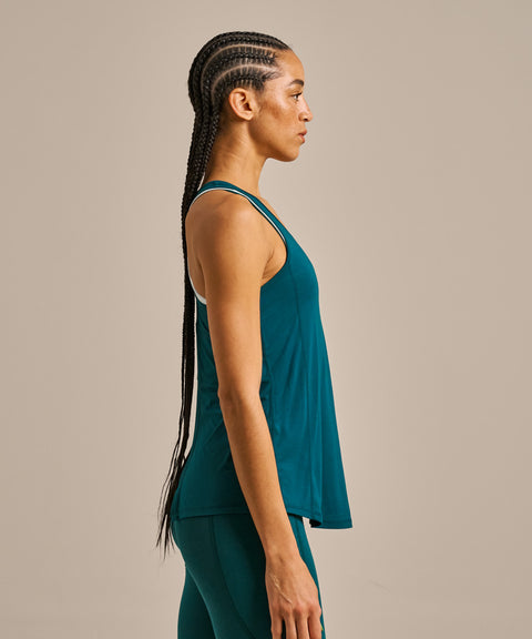 Bamboo Split Back Vest: Womens