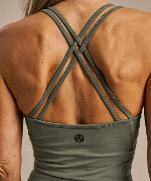 Bamboo Cross Strap Vest: Womens